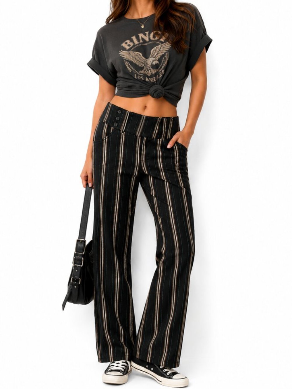 URBAN OUTFITTERS Marcella Striped Flare Pant NWT size 0 - Picture 8 of 8